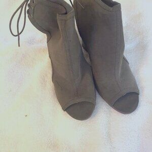 Moss Green New Suede Boots